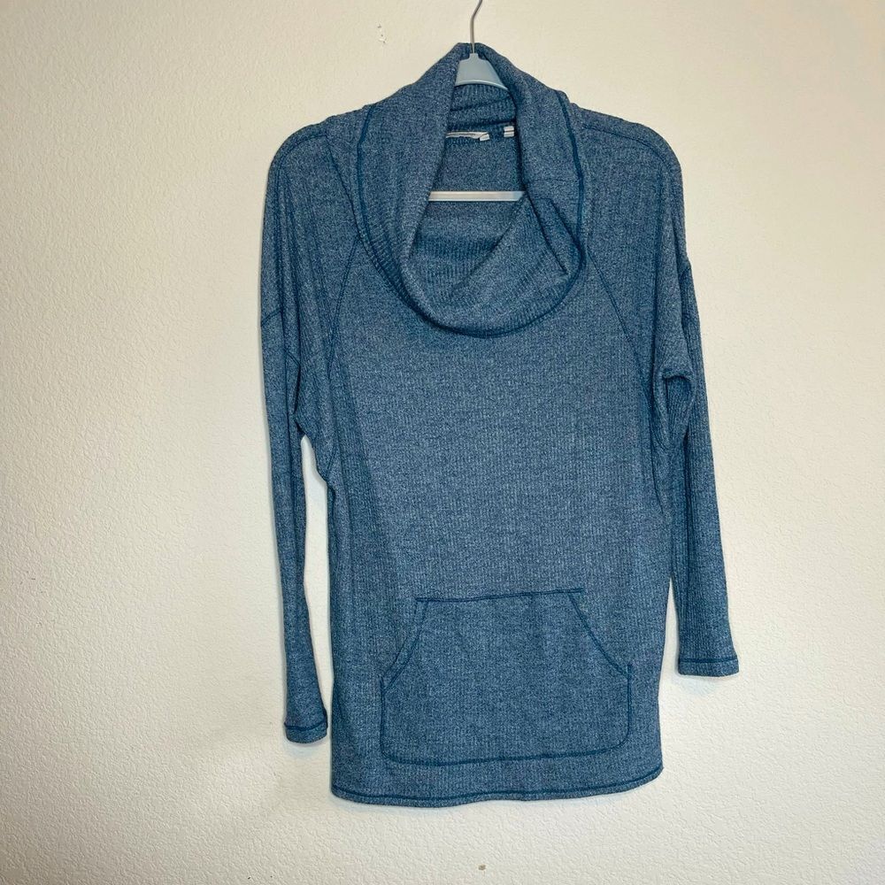 Soft surroundings ribbed cowl neck sweater‎